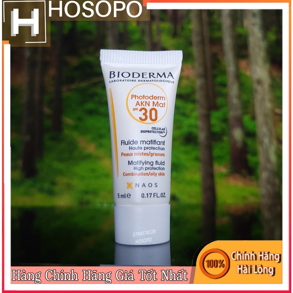 Sample Bioderma Kem Chống Nắng Dành Cho Da Mụn Bioderma Photoderm Akn Mat Spf30 5ml
