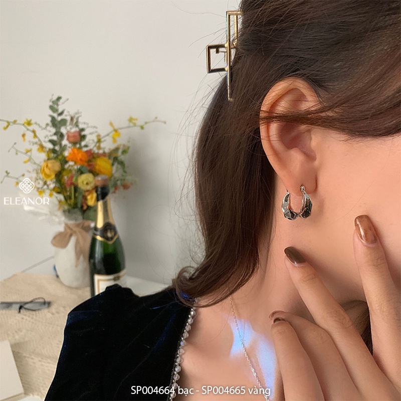 Bông tai nữ Eleanor Accessories vòng tròn phụ kiện trang sức vintage cá tính hợp thời trang