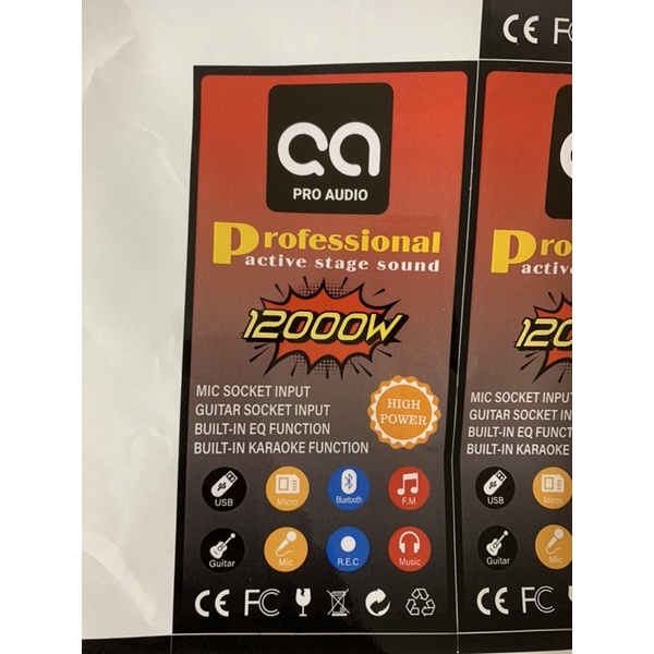 Tem dán loa kéo 1200W - giá siêu sale