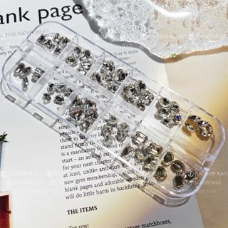 Set đá khối chân nhọn trang trí nail phụ kiện đính móng tay