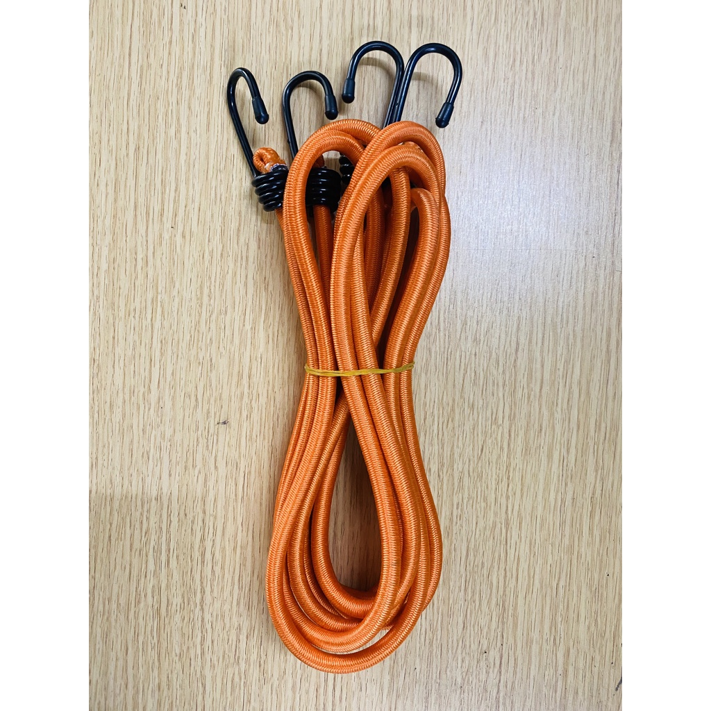 Dây thun ràng đồ, dây chun buộc hàng trên xe máy, dây thun tròn móc thép  200cm