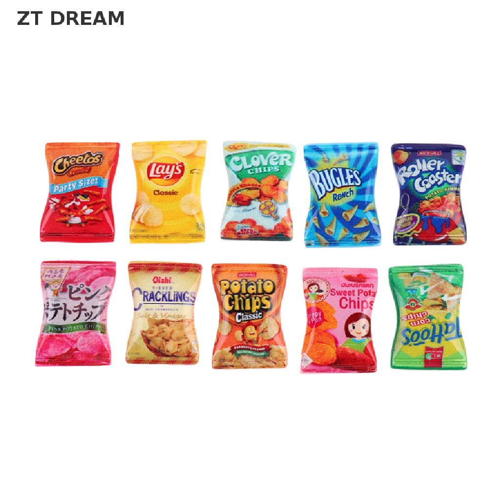 Set 10 Ốp Điện Thoại Hình Bánh Kẹo Khoai Tây Chiên Cho Nhà Búp Bê 07