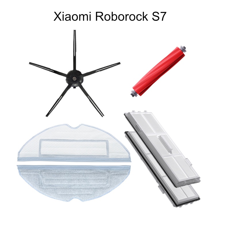 Phụ kiện robot hút bụi Xiaomi Roborock S7 T7s T7s Plus - lọc bụi giẻ lau chổi phụ chổi chính