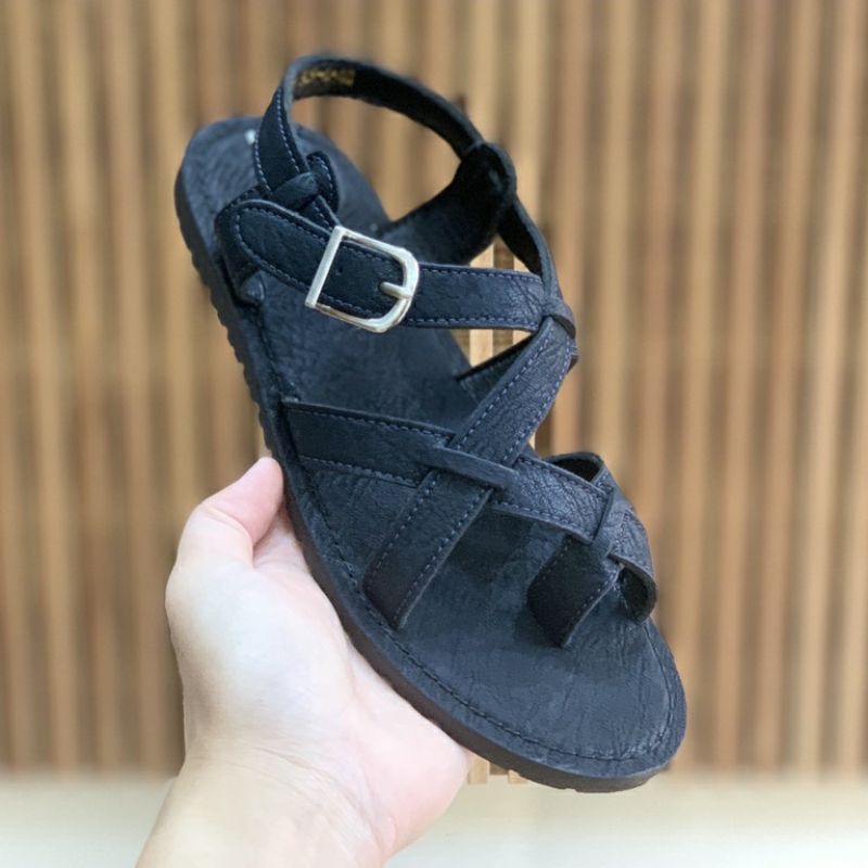 Dép SADAN Nam Quai Hậu - Da Bò Khâu Đế CHắc Chắn