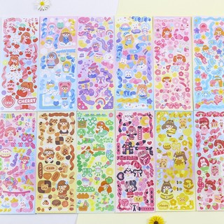 Sticker Miếng Dán Trang Trí Sổ Tay Hình Hoạt Hình Dễ Thương