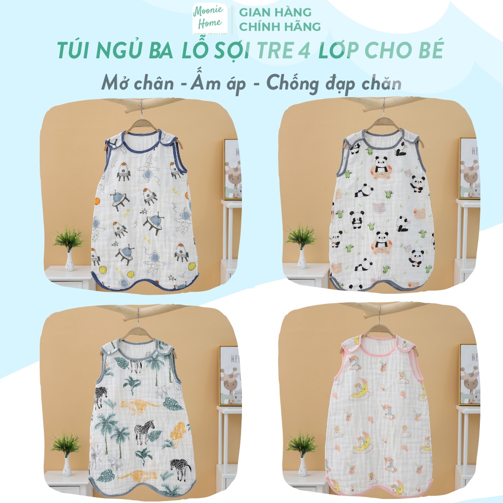 Túi Ngủ Trẻ Em/Túi Ngủ Hè Thu Cho Bé Vải Sợi Tre Mềm Mịn Thoáng Mát (Ảnh + Video Thật)