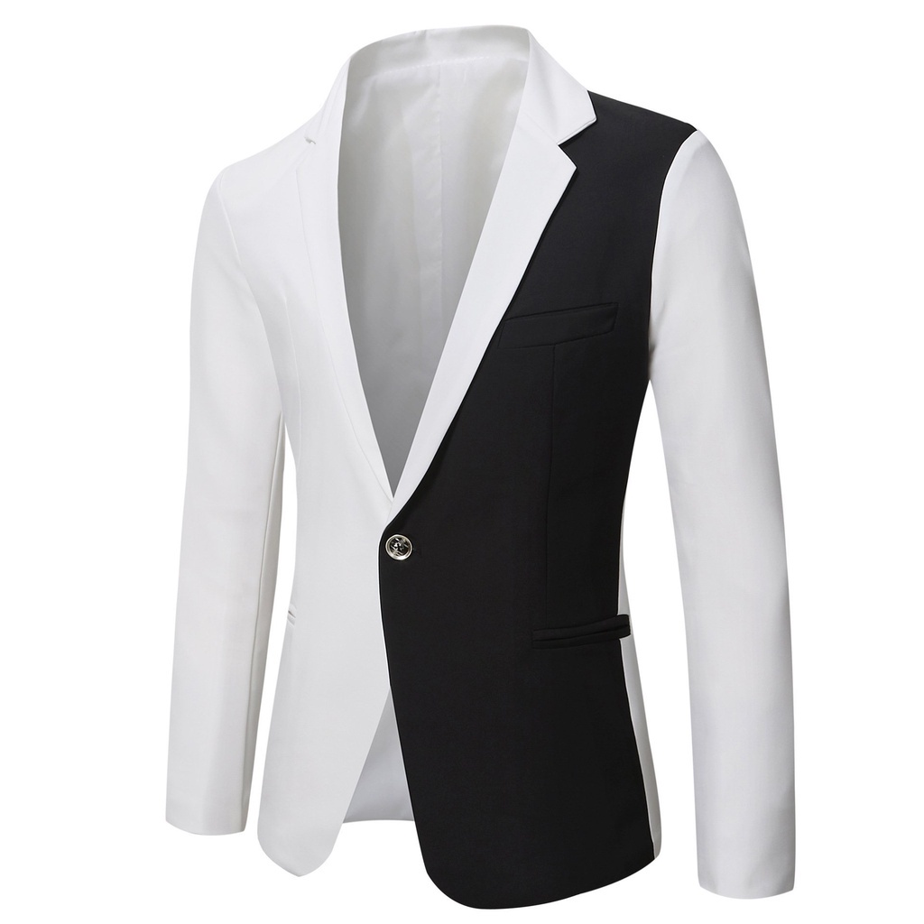 Áo vest , áo khoác vest nam phối màu tối giản, độ tương phản màu sắc cao mã N42