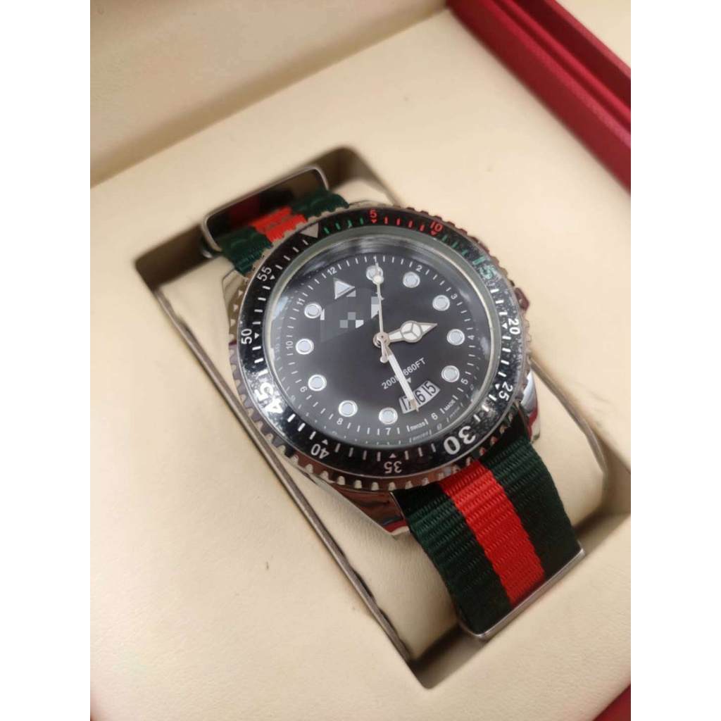 Đồng Hồ GUCCI Dây Vải Canvas Thiết Kế Đơn Giản Cá Tính Cho Nam Nữ