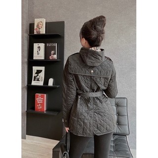 Áo phao Bbr dáng lỡ có mũ