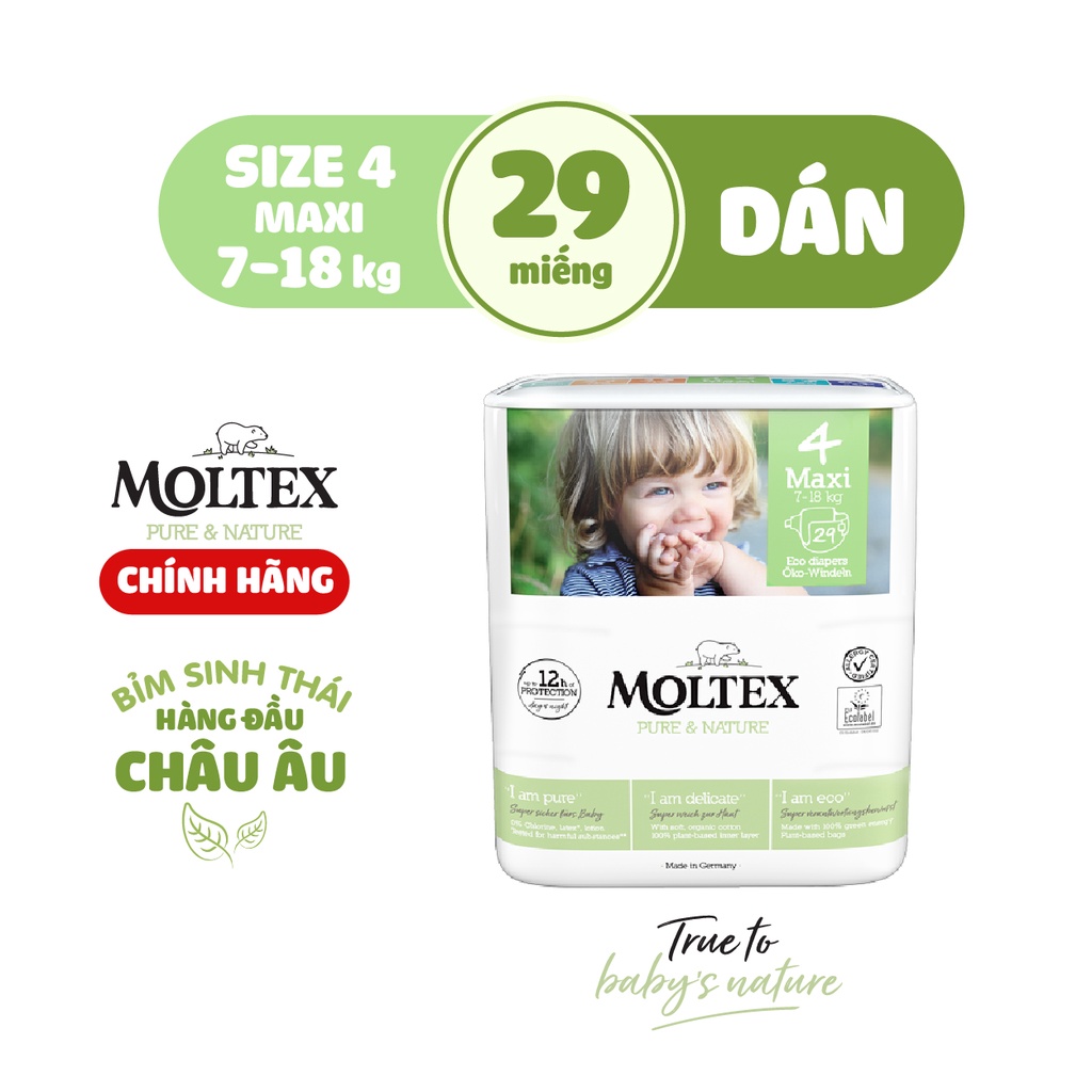 Bỉm dán Moltex Maxi Size 7-18kg 29 miếng