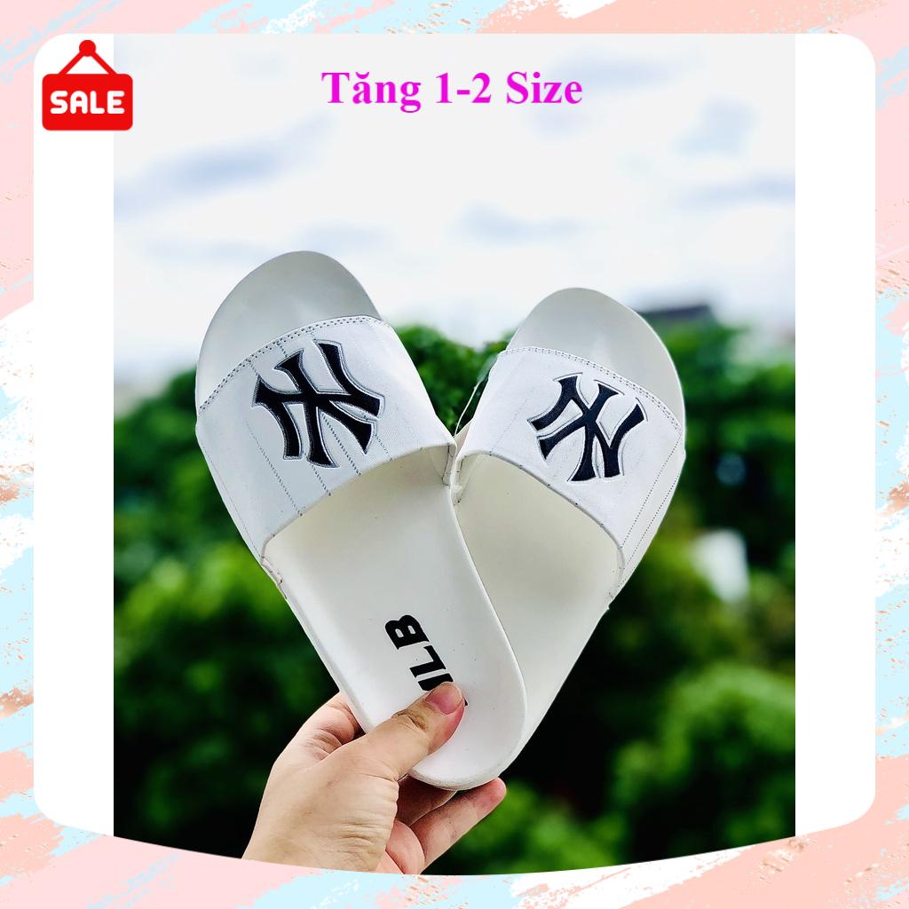 Dép mlb ❤️FREESHIP + Hộp❤ quai ngang thể thao nam nữ hot trent, kèm tem tag mác đầy đủ, mlb Ny trơn