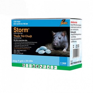 Hộp 10 gói thuốc trừ chuột Storm - Hàng nhập khẩu từ Đức - Hiệu quả bất ngờ - Mỗi gói 20 viên