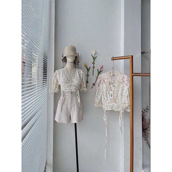 Áo kiểu hoa mini