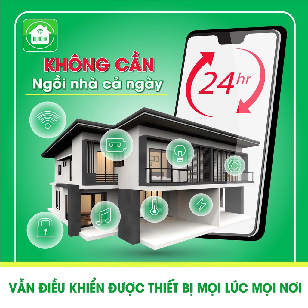 Công tắc cảm ứng Hunonic Datic 1-2-3-4 nút kết nối Wifi điều khiển mọi thiết bị từ xa qua điện thoại, 2 màu trắng và đen