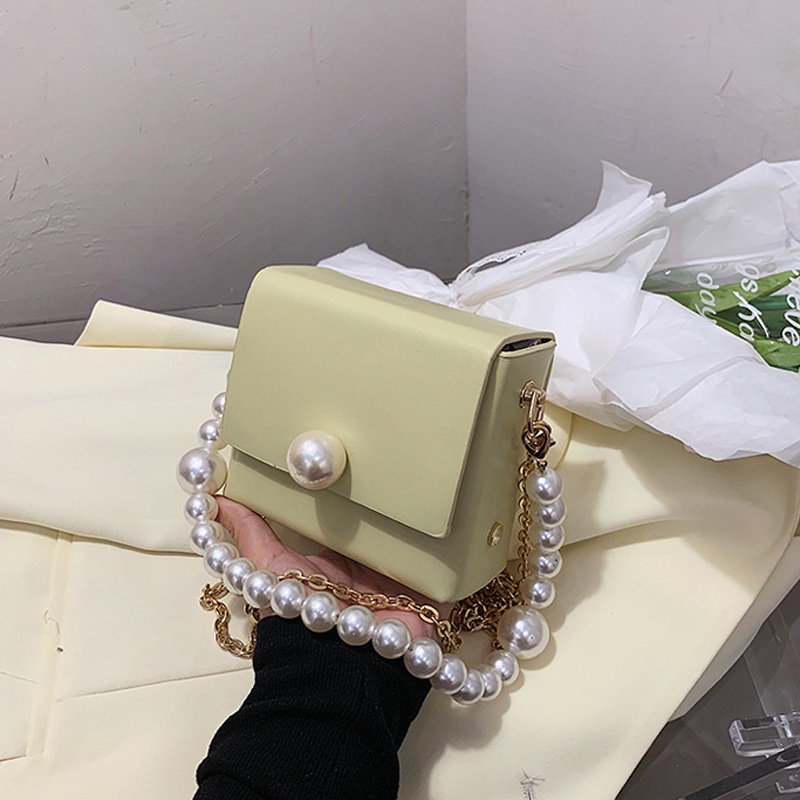 Túi Đeo Chéo mini Đính Ngọc Trai Thời Trang Dành Cho Nữ