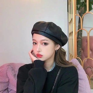 Nón baret nồi da Pu chất liệu dày dặn trẻ trung