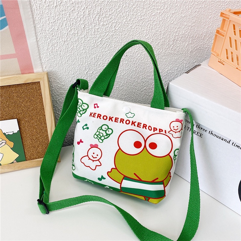 Túi Đeo Chéo Vải Canvas Họa Tiết Hoạt Hình Anime Đáng Yêu Thời Trang 2022