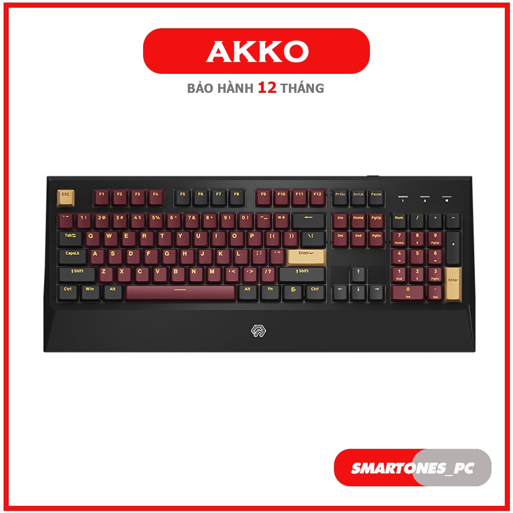Bàn phím cơ Mojike GK1 Black Red (AKKO sw v2 / LED trắng) - Bảo hành 12 tháng