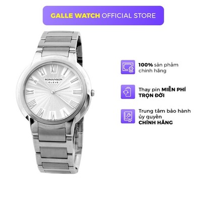 Đồng hồ Romanson Classic Men Watch EM2624MWWH nam mặt mỏng kính Sapphire chống xước dây thép cao cấp chính hãng