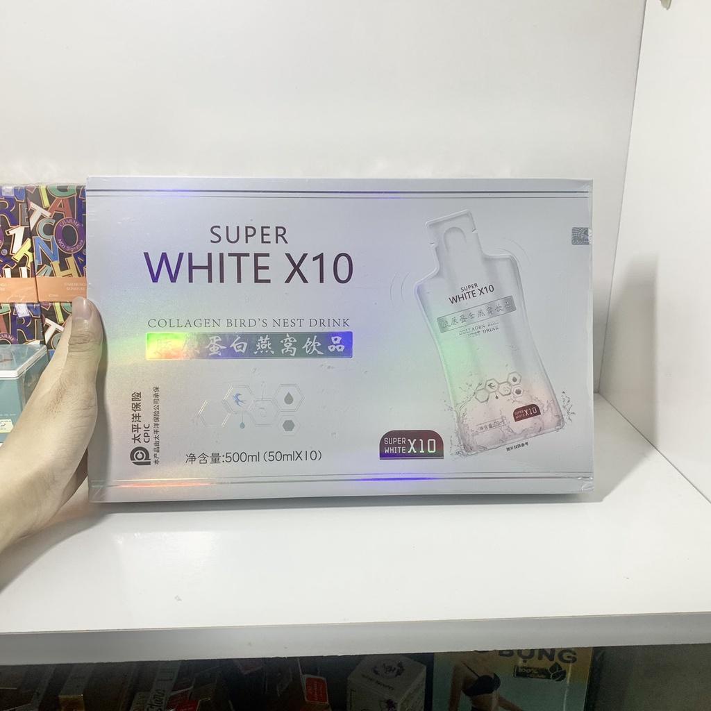 Nước Uống Collagen Yến Super White X10 Nước Uống Bổ Sung Collagen Làm Đẹp Da Dạng Túi