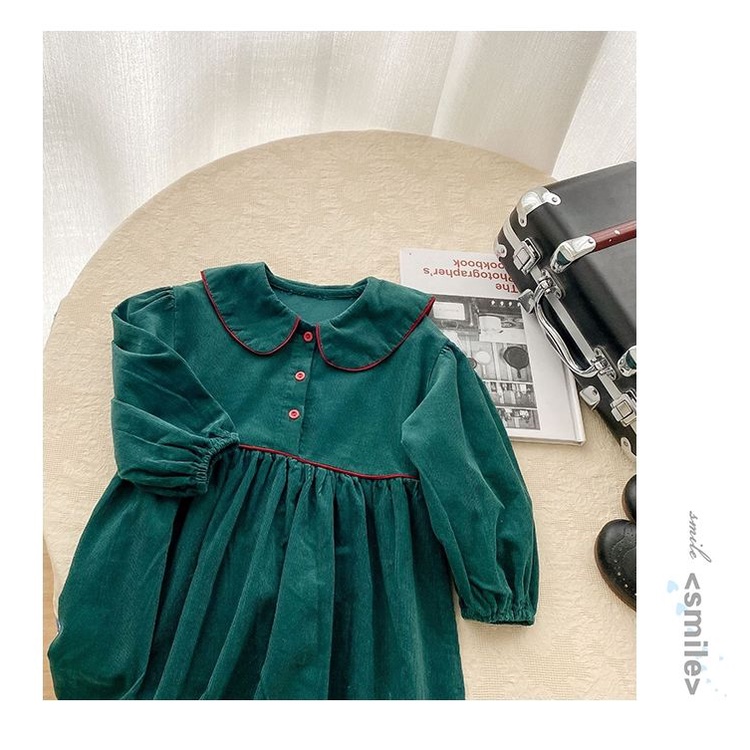 Đầm Thun Tay Dài Phong Cách Hàn Quốc Cho Bé Gái