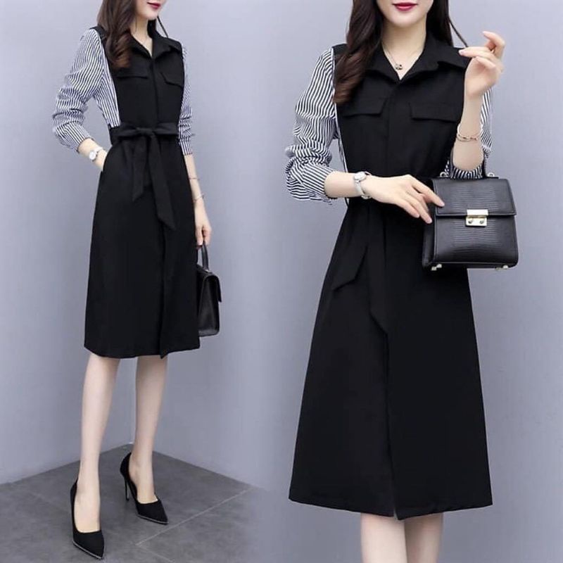 đầm bigsize thiết kế Mit Design 40kg_120kg mẫu nẹp giấu mặc đi làm,đi chơi đều xinh