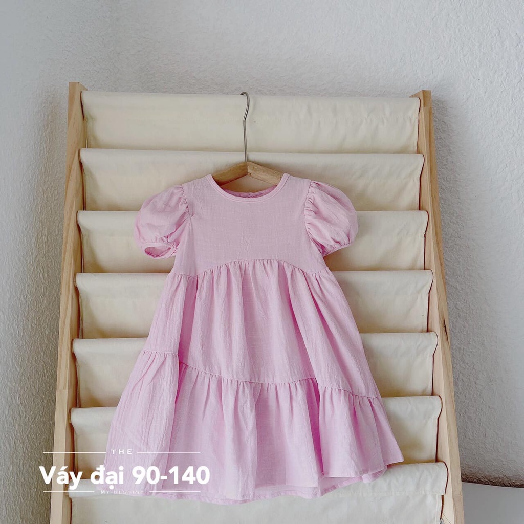 Váy thô tay bo phồng Mozi cho bé