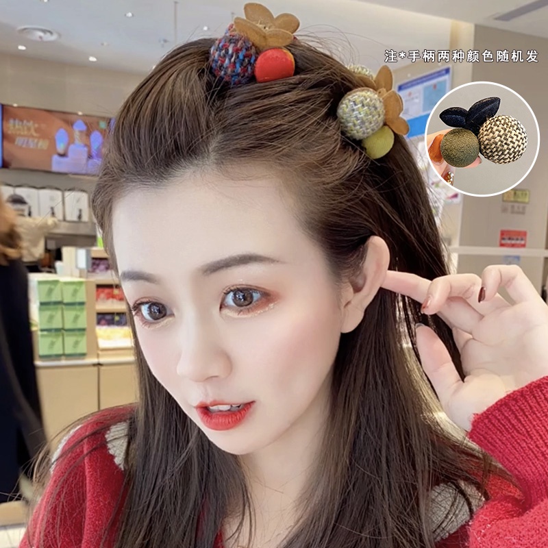 Kẹp Tóc Mái Đính Bóng Lông Dễ Thương Cho Nữ