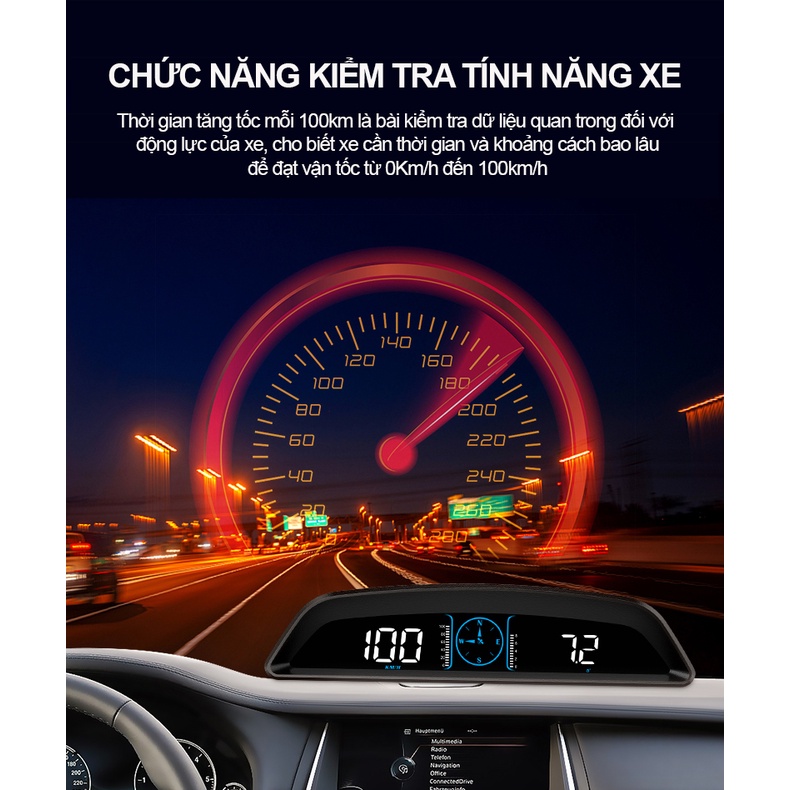 MÀN HÌNH HIỂN THỊ HUD G3, CẢI TIẾN CHỐNG LÓA, DÙNG CHO MỌI LOẠI XE
