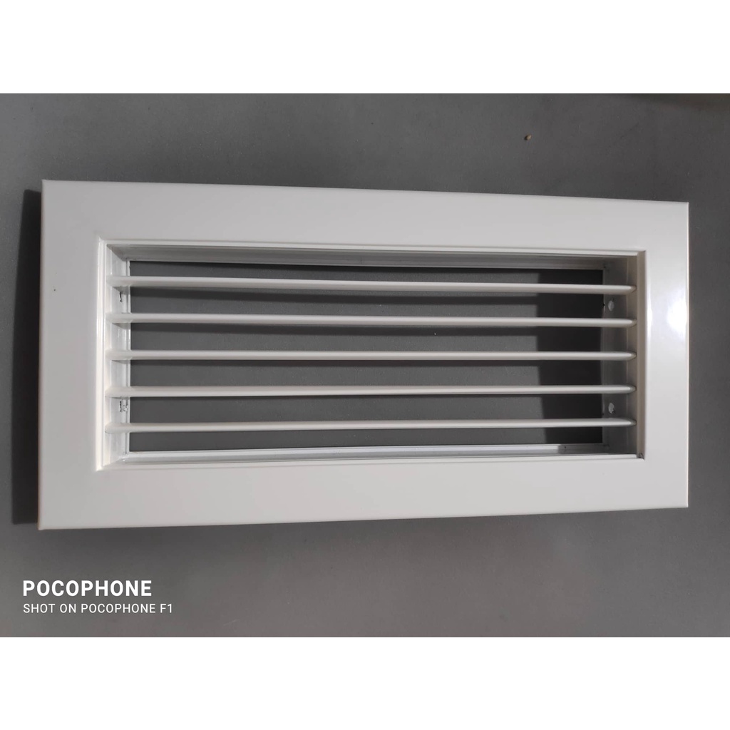 Cửa gió nan thẳng, miệng gió nan thẳng, nan bầu dục kt 30x15cm, chất liệu nhôm sơn tĩnh (Cửa gió điều hòa, miệng gió)