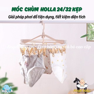 Móc chùm tròn Holla 32 kẹp/ Chùm Vuông Holla 24 kẹp siêu dày, bền, đẹp