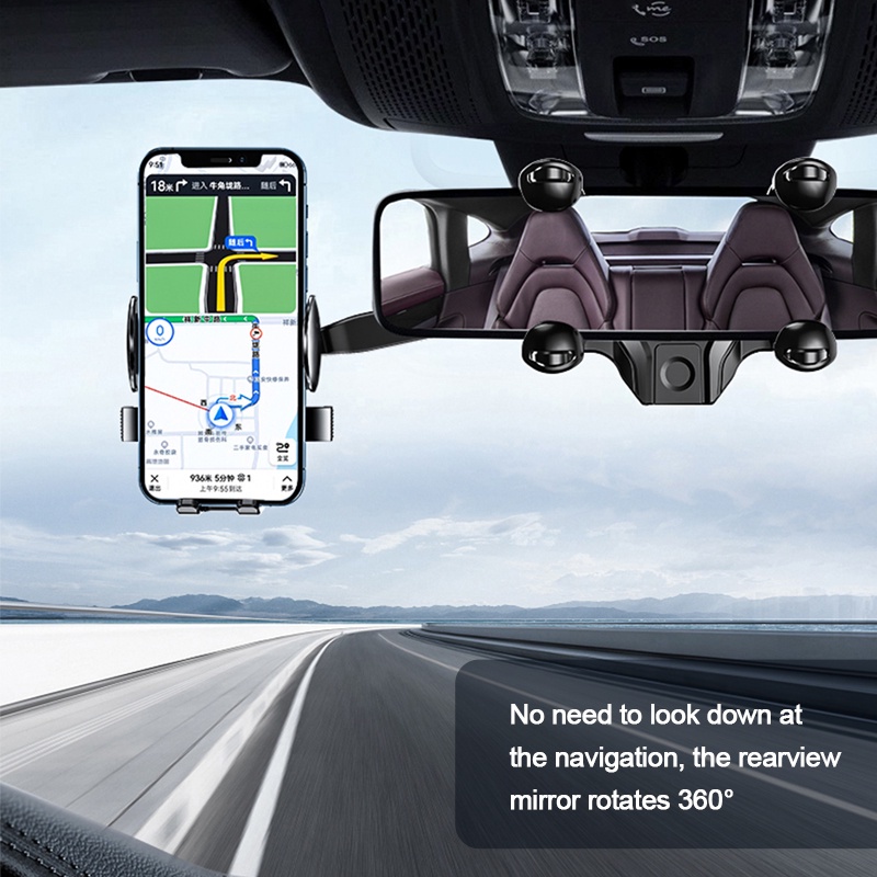 Giá giữ điện thoại GPS SEAMETAL gắn gương chiếu hậu bên trong xe hơi tiện lợi | BigBuy360 - bigbuy360.vn
