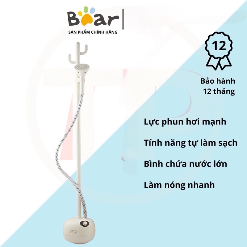 Bàn là hơi nước cây Bear-BH 12 tháng_Loại có mặt là