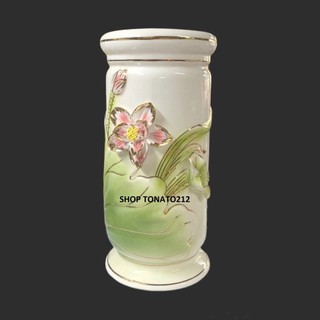 ỐNG NHANG THỜ CÚNG BẰNG SỨ HỒNG KIM CAO 21CM,26CM