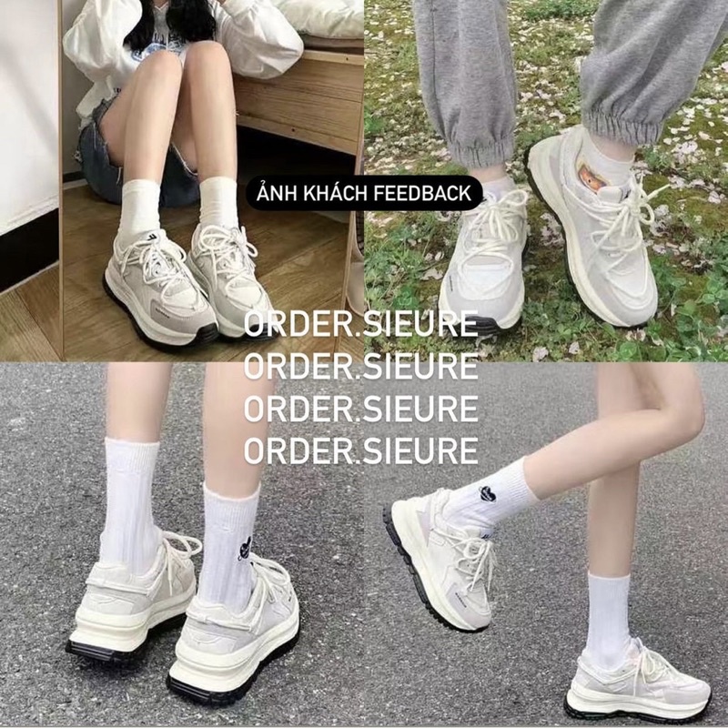 Giày thể thao độn đế pha màu G426