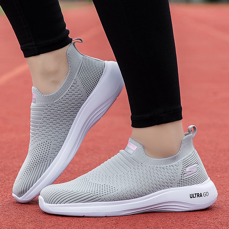 Giày Thể Thao Skechers_Giày Đế Mềm Phối Lưới Thoáng Khí Thoải Mái Cho Nữ