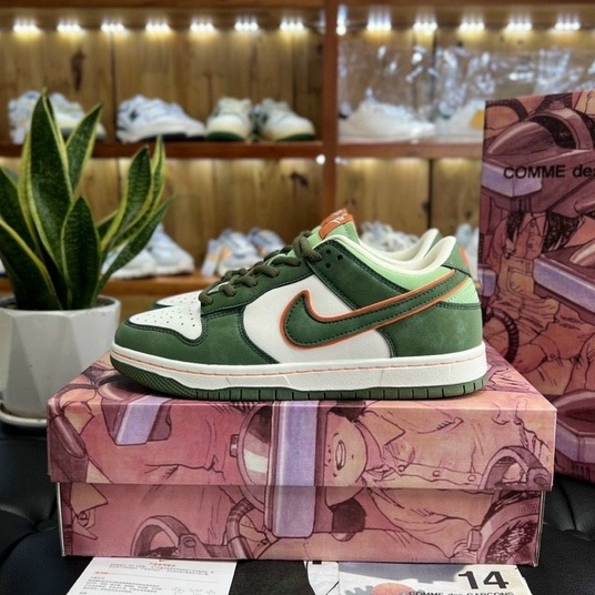 Giày Sneaker SB Dunk Xanh Rêu siêu cấp chuẩn màu hot trend 2022.Hàng Đẹp Full Box