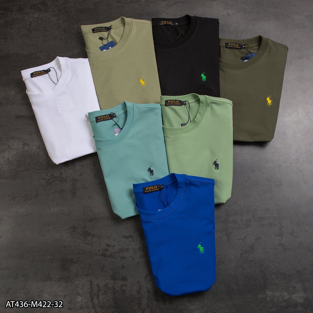 Áo thun PL Ralph Lauren thêu nổi logo ngực 100% Cotton AT436 - áo thun nam VNXK