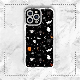 Ốp lưng iphone samsung xiaomi oppo cạnh vuông JMCase Halloween Ma cute