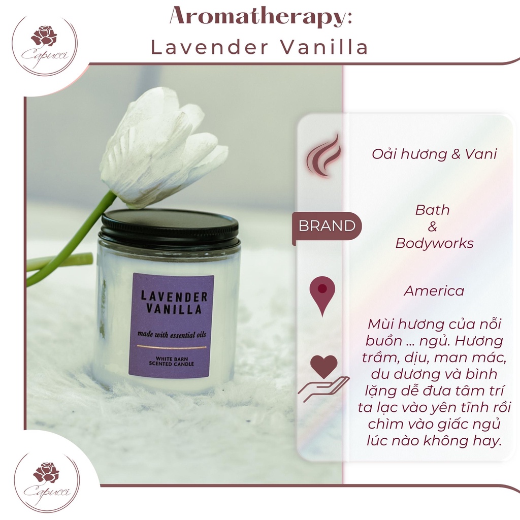 Nến thơm Bath and Body Works - Lavender Vanilla