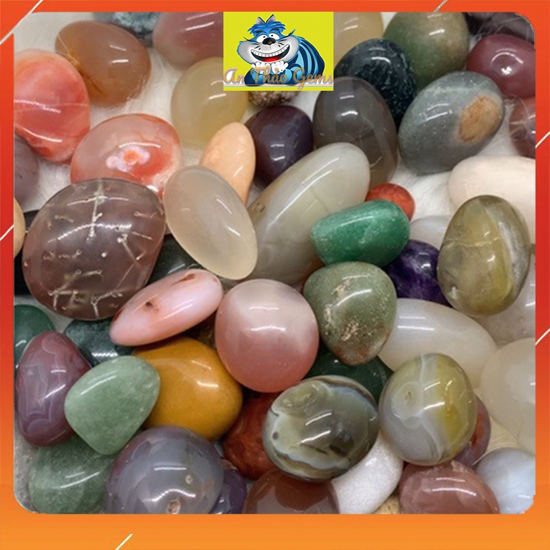 1 Viên Đá Mài Bóng Tự Nhiên - Đá Thanh Tẩy - Sỏi Trang Trí Chậu Cây, Đá Thả Bể Cá