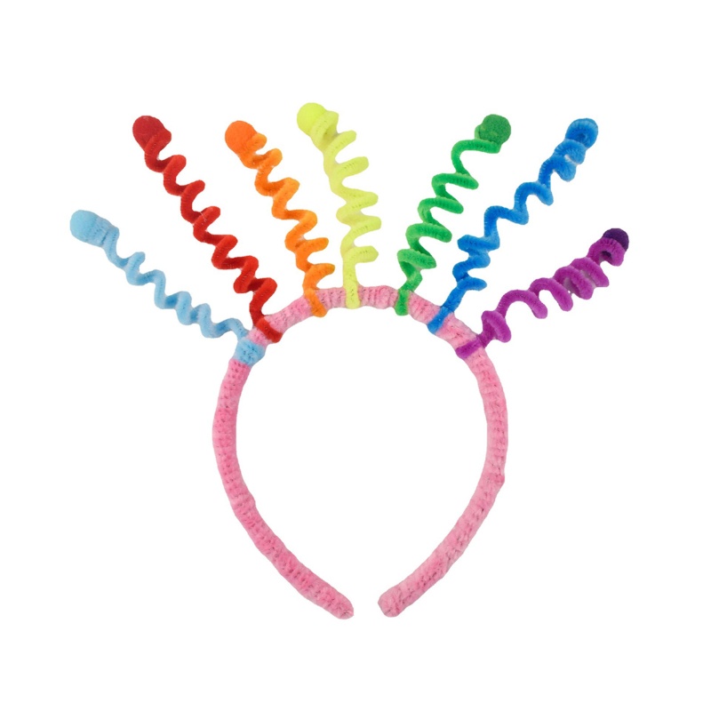 Flgo Băng Đô Xoắn Ốc Mỏng Họa Tiết Vui Nhộn Cho Bé Gái