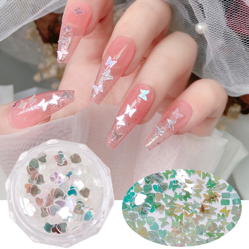 Hộp Sequin Lấp Lánh Trang Trí Móng Nghệ Thuật