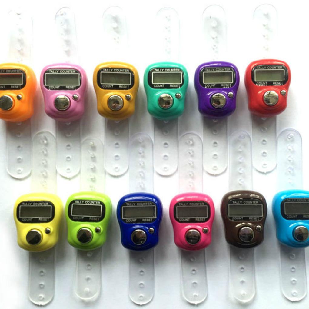 Máy Đếm 4 Số Điện Tử Mini Màu Sắc Ngẫu Nhiên Di Động Tiện Dụng Cho Học Sinh
