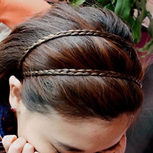 Băng đô bện dây tóc thắt phong cách cổ điển xinh xắn cho nữ