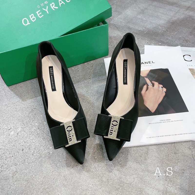 Giày khoá nơ hàng qcc fullbox