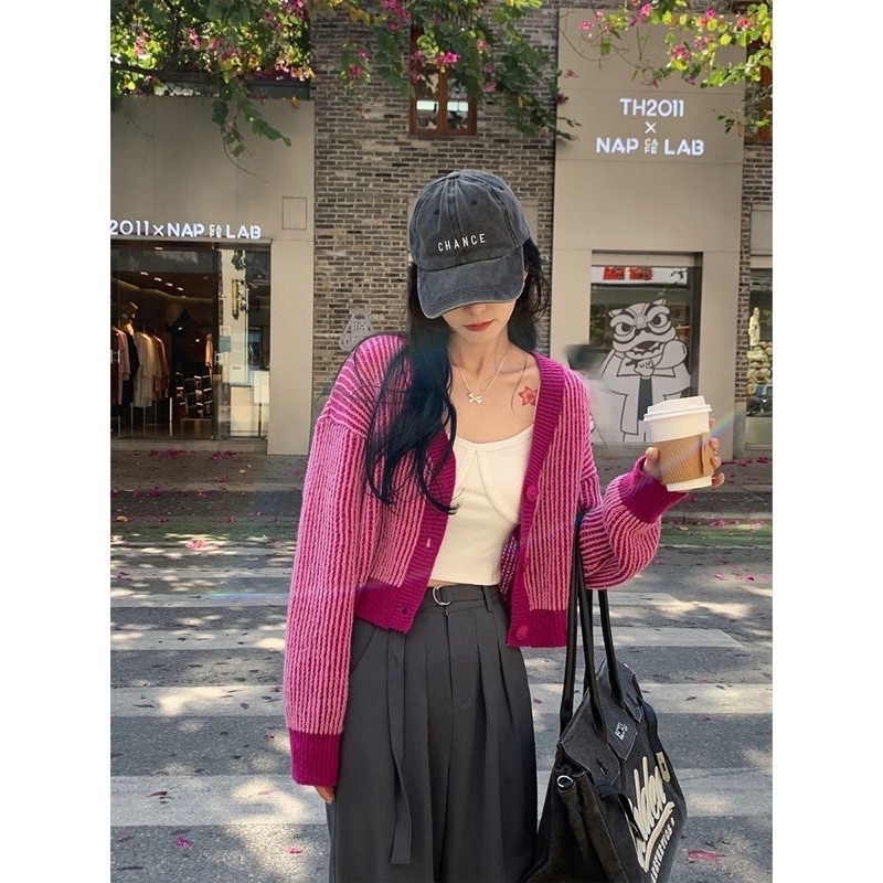 ÁO KHOÁC LEN DÁNG CROPTOP PHONG CÁCH TRẺ TRUNG NĂNG ĐỘNG