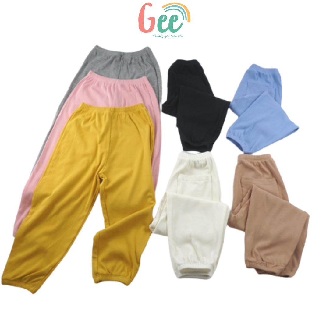 Quần Jogger Len Tăm Thu Đông Gee Cho Bé Trai, Bé Gái, Quần Dài Trẻ Em Sợi Sồi Modal, Mềm Mịn, Thoáng Mát, Co Giãn