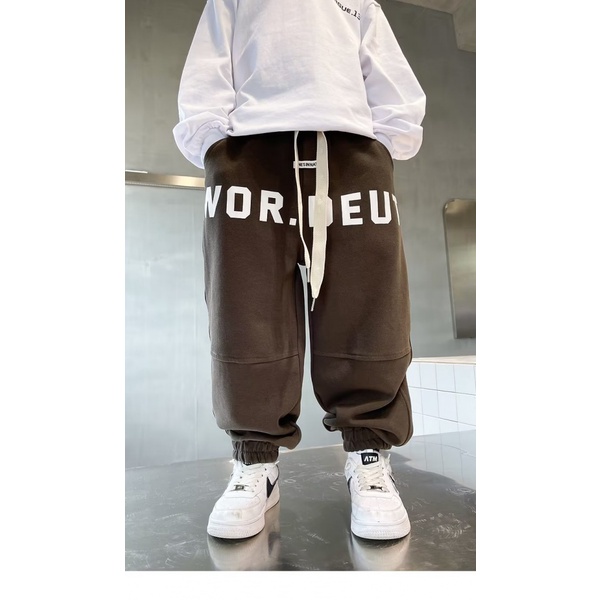 Quần Dài Dáng Rộng Thiết Kế Mới Đơn Giản Thời Trang Mùa Thu Đông Dành Cho Bé Trai