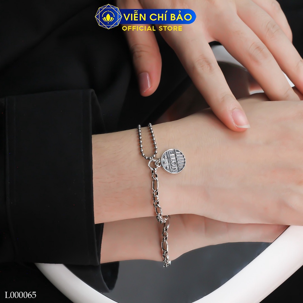 Lắc tay bạc nữ xích charm VOTE chất liệu bạc Thái 925 thời trang phụ kiện trang sức Viễn Chí Bảo L000065